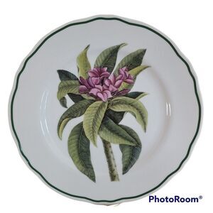 Rare Andrea by Sadek Plumeria Dinner Plate Williamsburg Catesby Collection VTG
